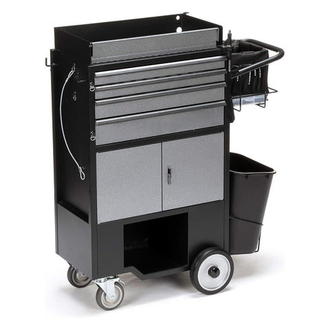 Oakestry 4 Drawer General Maintenance Trades and Large Equipment Cart No Tools Utility Cart Heavy Duty Rolling Storage Organizer Industrial Commercial Workshop Warehouse Service Equipment Portable Dur
