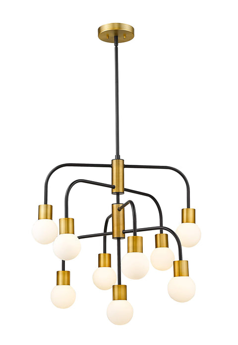 Oakestry 12-Light Chandelier Chrome Dual Glass Shade Clear & Opal Modern Ceiling Light for Dining Room Foyer Living Room Kitchen