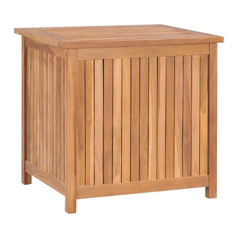 vidaXL Patio Storage Box 23.6 inches x19.7 inches x22.8 inches  Solid Teak Wood