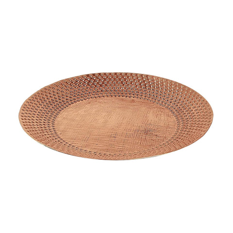 Oakestry Hammered Birdbath Bowl Copper Outdoor Garden Wildlife Water Dish Decorative Landscape Accent
