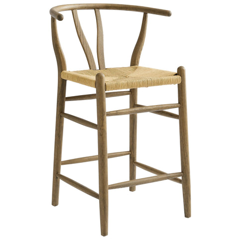 Oakestry Premium Amish Wood Counter Stool Blending Decorative Functionality Timeless Styling and Premium Presentation for Contemporary and Transitional Interiors