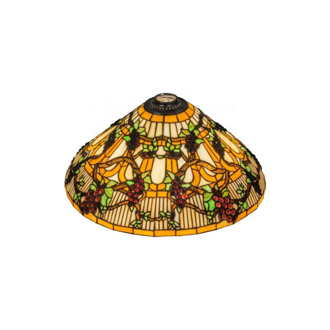 Oakestry Tiffany 48547 Jeweled Grape Shade 20 Wide Tiffany Style Lighting Fixture Stained Glass Decorative Indoor Lamp Vintage Classic Home Lighting Living Room Bedroom Offic