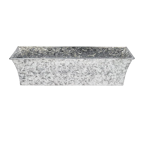 Oakestry Embossed Flower Box Decorative Outdoor Planter Vintage Texture Garden Balcony Porch Window Display Accent