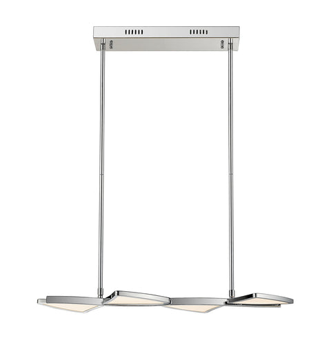 Oakestry Marsala 6-Light Linear Chandelier – Bronze Steel Frame, Contemporary & Eclectic Design, Ideal for Dining Room, Kitchen, or Game Room