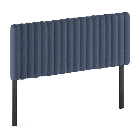 Oakestry Roanne Upholstered Tufted Headboard Queen Size Bedroom Furniture Modern Panel Bed Backrest Elegant Home Decor (Denim)