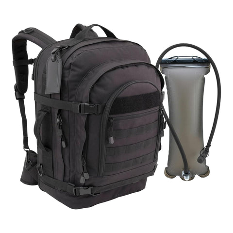 Oakestry Tactical Bugout Backpack With Hydration Pack Survival Ready Pack Black Emergency Go Bag Outdoor Hiking Camping