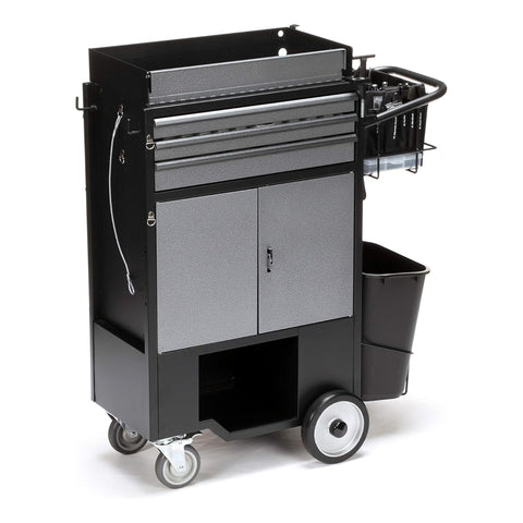 Oakestry 3 Drawer HVAC Trades and Large Equipment Cart With Tool Bag Tools Utility Cart Heavy Duty Rolling Storage Organizer Industrial Commercial Workshop Warehouse Service Equipment Portable Durable