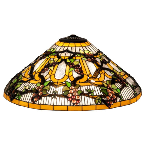 Oakestry Grape Cluster Tiffany Style Lighting Shade Jeweled Multicolor Glass Pattern Decorative Accent for Warm Ambient Lighting Classic Vintage Home Décor Statement