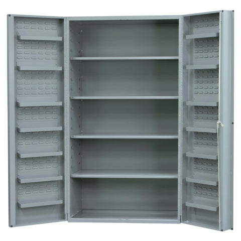 Oakestry Industrial Steel Locker Cabinet Robust Versatile Heavy Duty Organization System pegboard Lockable Handle Workshop Garage Warehouse