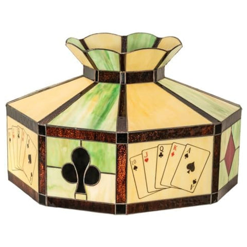 Oakestry Tiffany Lighting 81305 Poker Face Shade Lamp Multicolored Tiffany Style Lighting Fixture Stained Glass Decorative Indoor Lamp Vintage Classic Home Lighting Living Ro