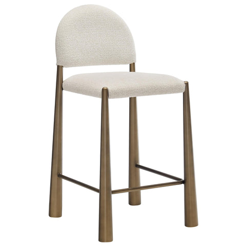 Oakestry Premium Hayley Upholstered Fabric Counter Stool Suitable for Elegant Home Styling Decorative Display Arrangements and Refined Placement Throughout Living Areas