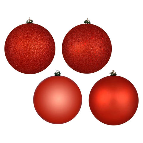 12 In. Frosty Mint 4 Finish Ball Asst 4/Bg