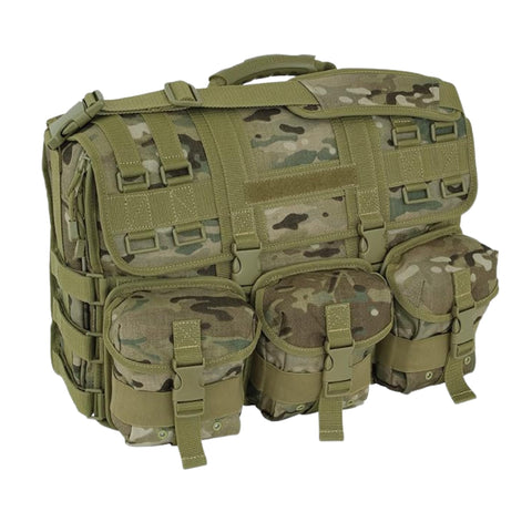 Oakestry Tactical Computer Messenger Bag, Multicam Camo – 15L MOLLE Laptop Bag with Removable Pouches & Organizer