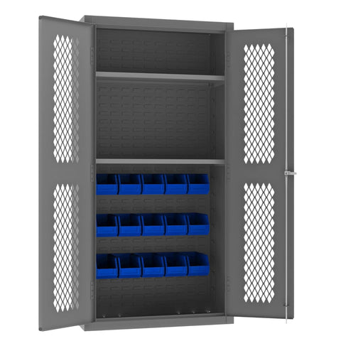 Oakestry Heavy Duty Steel Storage Cabinet Adjustable Shelves Garage Organizer Industrial Metal Lockable Commercial Warehouse Furniture