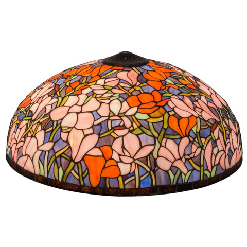 Oakestry Vibrant Tiffany Inspired Lighting Shade Purple Blue Pink Orange Multitone Artistic Pattern Decorative Accent for Warm Ambient Lighting Classic Home Décor