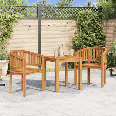 Oakestry Garden Chair Set of 2 Natural Teak Teak Wood Standard – Outdoor Patio Seating, Weather Resistant Furniture