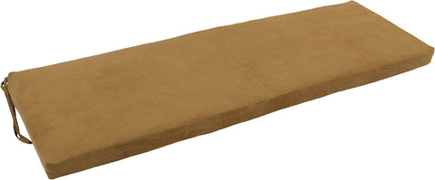 Oakestry Solid Microsuede Bench Cushion, 60&#34; x 19&#34;, Camel