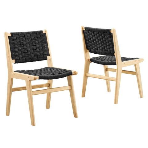 Oakestry Saorise Contemporary Wood Dining Side Chair Modern Accent Seating Decorative Wooden Chair for Kitchen Dining Room Living Area Indoor Furniture