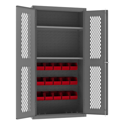 Oakestry Heavy Duty Steel Storage Cabinet Adjustable Shelves Garage Organizer Industrial Metal Lockable Commercial Warehouse Furniture