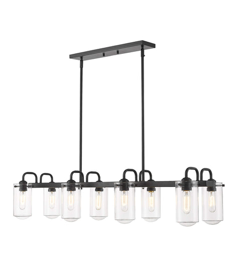 Oakestry Elea 9-Light Chandelier – Bronze Steel Frame, Matte Opal Glass Shades, Candelabra Bulbs, Contemporary Transitional Lighting