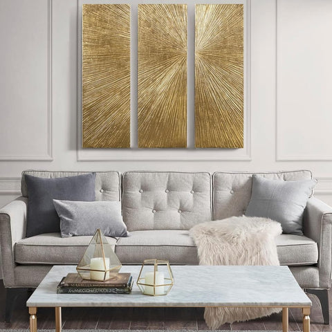Oakestry 3Pc Sunburst Wall Art Pictures