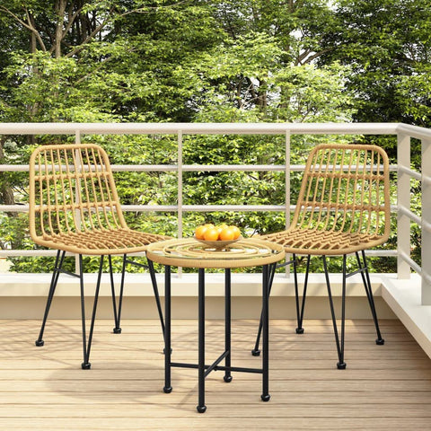 Oakestry Outdoor Dining Chair – UV-Resistant PE Rattan Look, Heavy-Duty Steel Frame, Modern Patio & Balcony Seating with Footpads