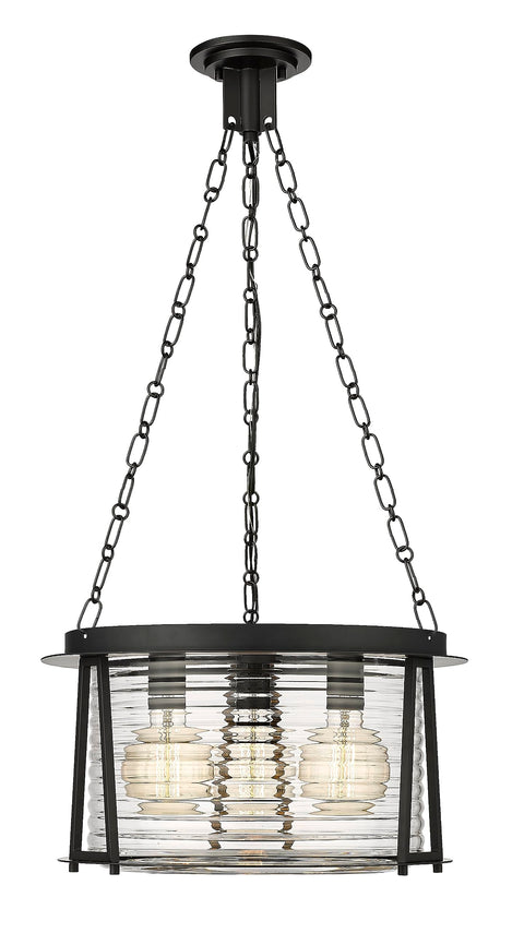 Oakestry Cape Harbor 3 Light Pendant Matte Black Modern Ceiling Lighting Fixture Adjustable Hanging Chandelier for Kitchen Island Dining Room Bedroom Industrial Contemporary Indoor Lighting