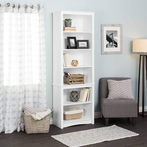 Oakestry Home Office Tall 6-Shelf Bookcase