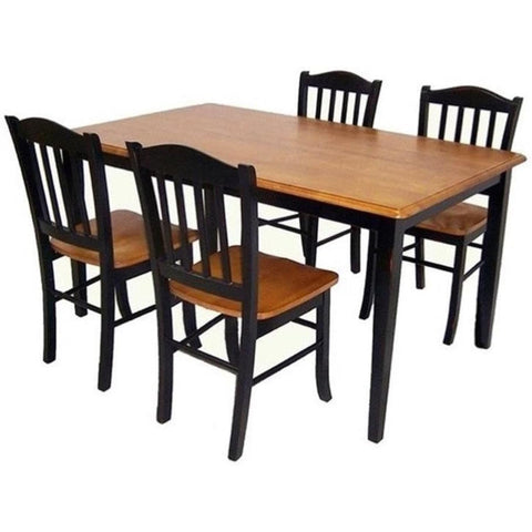 Shaker 5-Piece Set, Black/Oak