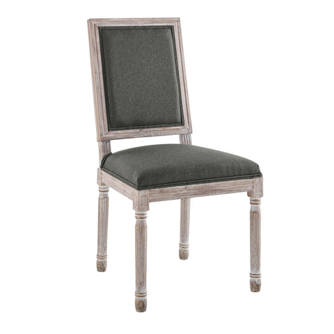 Oakestry Court French Vintage Upholstered Fabric Dining Side Chair Contemporary Accent Seating Decorative Modern Chair for Dining Room Kitchen Living Space Indoor Furniture
