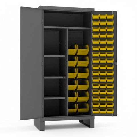Oakestry Industrial Steel Organization Cabinet Robust Versatile Maintenance recessed Door System pegboard bin Storage Locking Hardware Production line Operations
