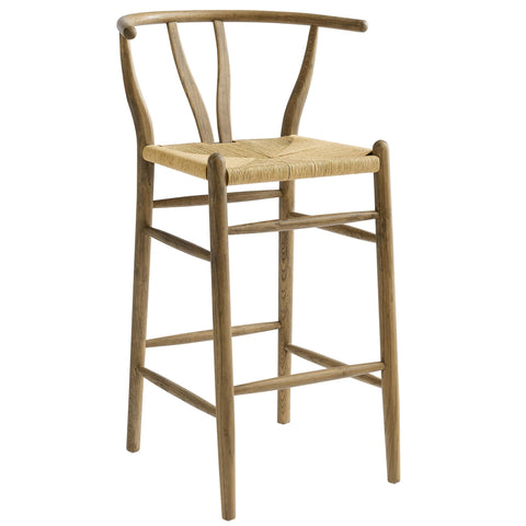 Oakestry Premium Amish Wood Bar Stool Blending Decorative Functionality Timeless Styling and Premium Presentation for Contemporary and Transitional Interiors