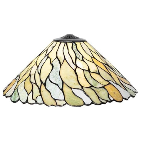 Oakestry Tiffany 74022 20 in Willow Jadestone Shade Green Beige Tiffany Style Lighting Fixture Stained Glass Decorative Indoor Lamp Vintage Classic Home Lighting Living Room