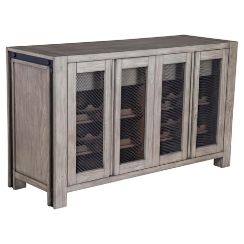 Alpine Furniture Fallon Solid Pine Sideboard Gray & Black