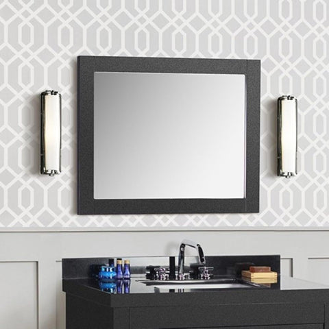 Oakestry 30 Inch Rectangle Wood Frame Mirror Matte Black Wall Mounted Decorative Vanity Mirror Modern Minimalist Design for Bathroom Bedroom Living Room Durable Easy Installation