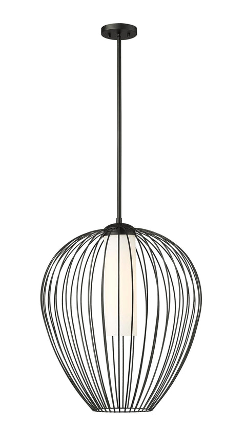 Oakestry Savanti 1 Light Pendant Matte Black Modern Hanging Ceiling Fixture Adjustable Single Pendant Light for Kitchen Island Dining Room Bedroom Industrial Contemporary Indoor Lighting