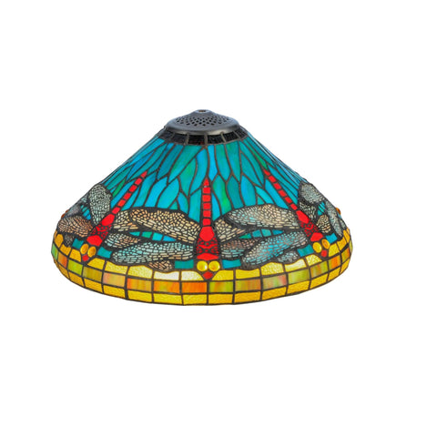 Oakestry Tiffany Style Lighting Table Lamp Custom Finish Stained Glass Shade Decorative Accent Lamp for Living Room Bedroom Vintage Classic Lighting Décor