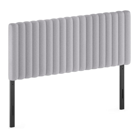 Oakestry Roanne Upholstered Tufted Headboard Queen Size Bedroom Furniture Modern Panel Bed Backrest Elegant Home Decor (Glacier)