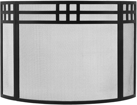 Oakestry Gridwork Curved Fireplace Screen
