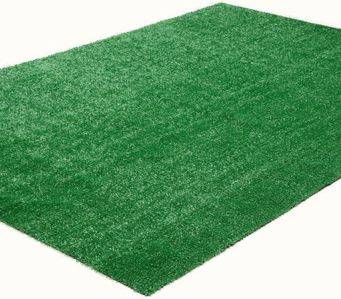 Oakestry Artificial Rug 6x8 ft Faux Turf Area Rug Realistic Green Carpet Durable Soft Indoor Outdoor Floor Covering for Garden Balcony Patio Lawn Home Decor