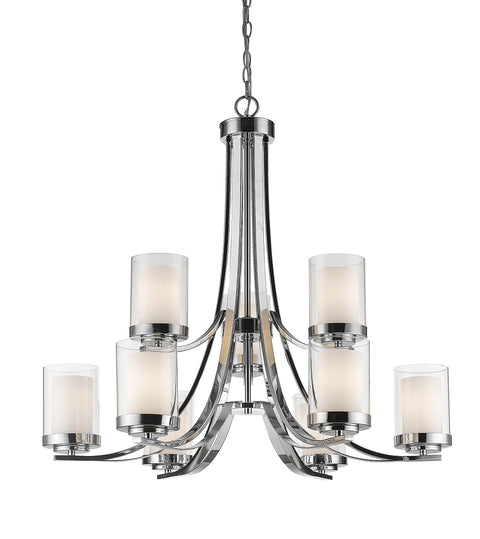 Oakestry 5-Light Chandelier Matte Black with Gold Interior Mid-Century Modern Pendant Linear Ceiling Light for Dining Room Living Room Foyer