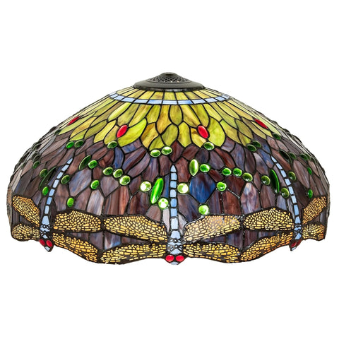 Oakestry Tiffany Lighting 265191 Hanginghead Dragonfly Shade Lamp Tiffany Style Lighting Fixture Stained Glass Decorative Indoor Lamp Vintage Classic Home Lighting Living Roo