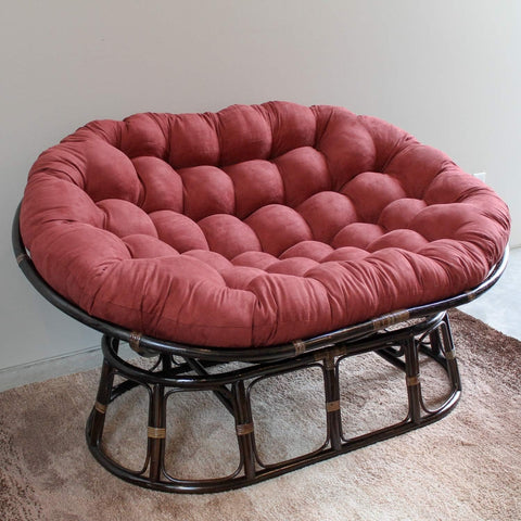 Furniture Piece 63x45-Inch Double Papasan with Micro Suede Cushion