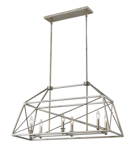 Oakestry Aeon 1-Light Linear Chandelier – Chrome Steel & Aluminum Frame, LED-Integrated, Futuristic Contemporary Design for Dining Room & Foyer