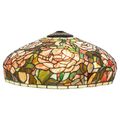 Oakestry 17 Wide Tiffany Peony Shade Tiffany Style Lighting Fixture Stained Glass Decorative Indoor Lamp Vintage Classic Home Lighting Living Room Bedroom Office Decor