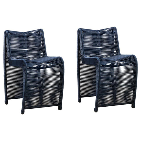 24Inch Lorenzo Rope Counter Stool (Blue) [Set of 2]