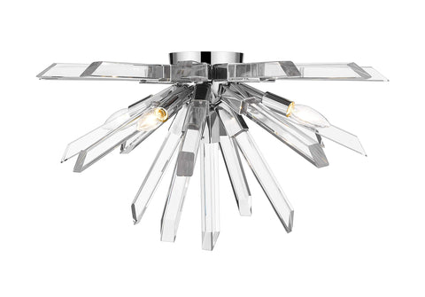 Oakestry 4 Light Flush Mount Ceiling Light Fixture for Modern Homes with Elegant Metal Frame, Bright Even Illumination, Space Saving Design, Easy Installation for Bedroom Living Room Kitchen