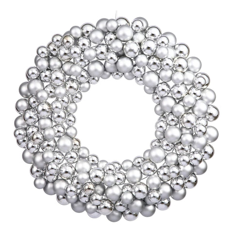 36 In. Gold Colored Ball Wreath