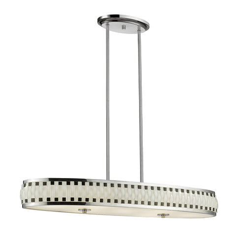 Oakestry 7 Light Chandelier Chrome Steel Black White Contemporary Eclectic Transitional Fusion Ceiling Lighting Fixture for Bedroom Dining Room Dinette Foyer Hallway Kids Room Kitchen Kitchenett