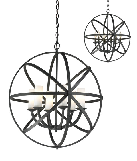 Oakestry 8-Light Chandelier Polished Nickel Steel Ceiling Fixture for Dining Room Foyer Great Room Transitional Candelabra Pendant